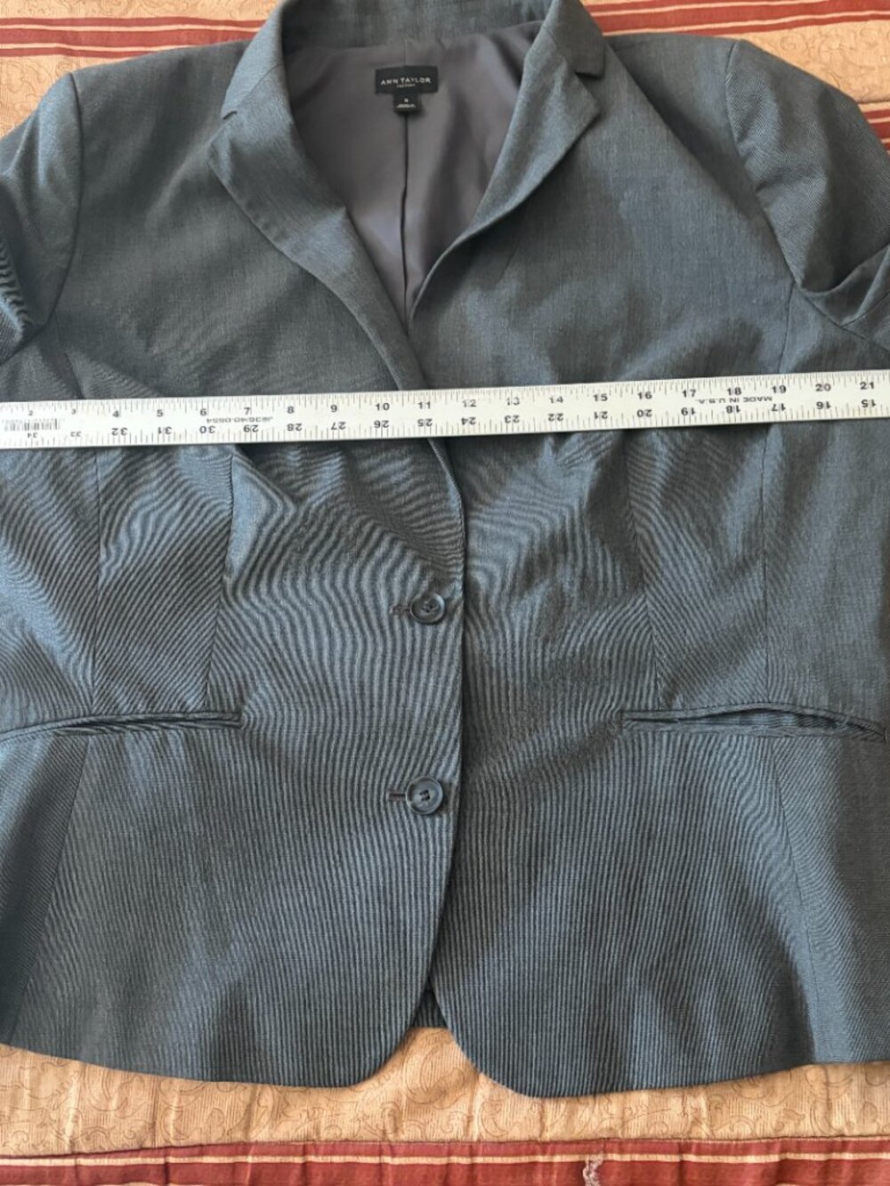 Ann Taylor Factory Gray Blazer Size 16 - Picture 8 of 8